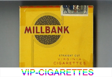 Millbank Straigth Cut Virginia cigarettes wide flat hard box