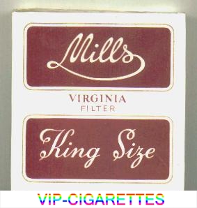 Mills Virginia Fillter cigarettes wide flat hard box