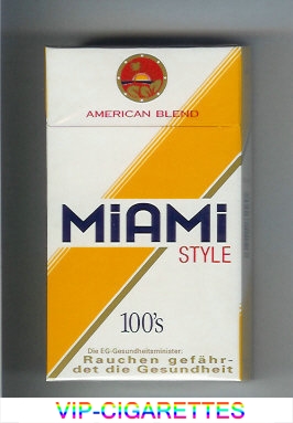 Miami Style American Blend 100s cigarettes hard box