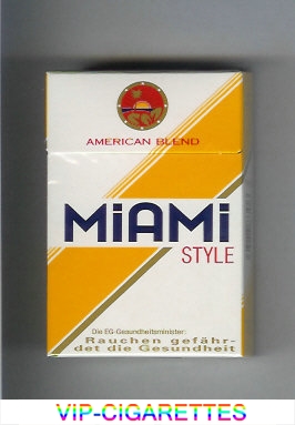 Miami Style American Blend cigarettes hard box