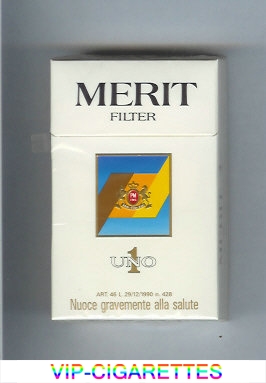 Merit Uno 1 cigarettes hard box