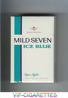 Mild Seven Ice Blue Super Lights Menthol cigarettes hard box