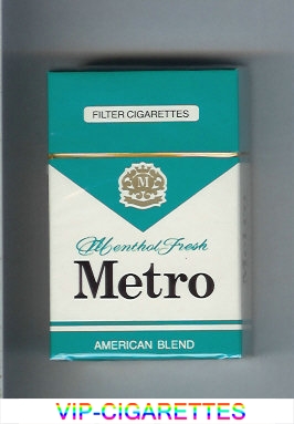 Metro Menthol Fresh American Blend Filter cigarettes hard box