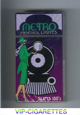 Metro Menthol Lights Slims 100s cigarettes hard box