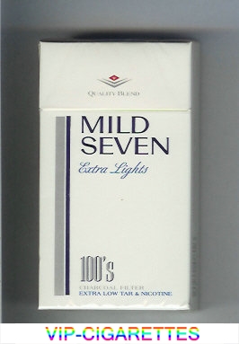 Mild Seven Extra Lights 100s cigarettes hard box