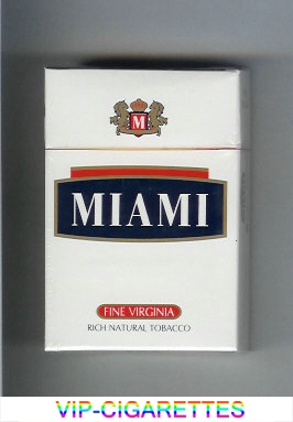 Miami Fine Virginia Rich Natural Tobacco cigarettes hard box