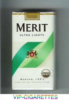 Merit Ultra Lights Menthol 100s cigarettes soft box