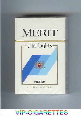 Merit Ultra Lights Filter cigarettes hard box