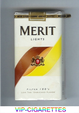 Merit Lights Filter 100s cigarettes soft box