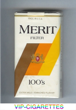 Merit Filter 100s cigarettes soft box