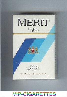 Merit Lights cigarettes hard box