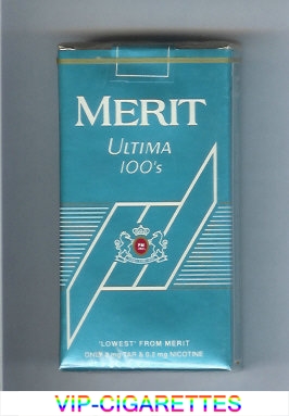 Merit Ultima blue 100s cigarettes soft box
