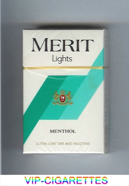 Merit Lights Menthol cigarettes hard box