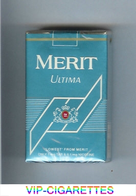 Merit Ultima blue cigarettes soft box
