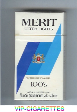  In Stock Merit Ultra Lights 100s cigarettes hard box Online