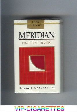 Meridian King Size Lights cigarettes soft box