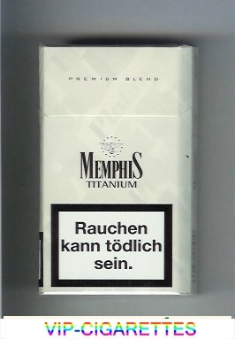 Memphis Titanium 100s Premium Blend cigarettes hard box
