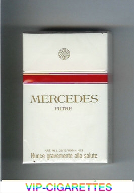 Mercedes Filtre white cigarettes hard box