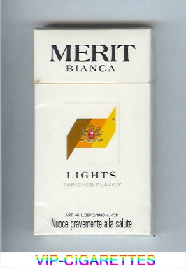 Merit Bianca Lights 100s cigarettes hard box