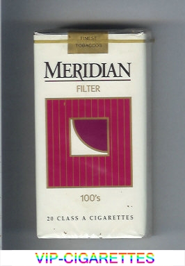 Meridian Filter 100s cigarettes soft box