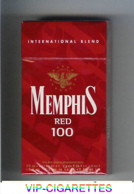 Memphis Red 100s International Blend cigarettes hard box