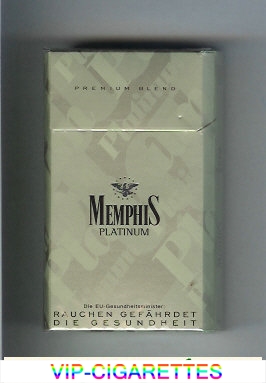 Memphis Platinum 90s Premium Blend cigarettes hard box