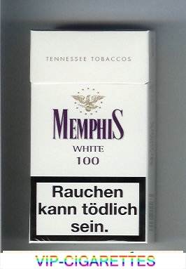 Memphis White 100 Tennessee Tobaccos cigarettes hard box