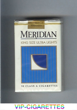 Meridian Ultra Lights cigarettes soft box