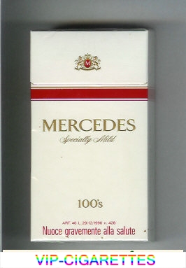  In Stock Mercedes Specially Mild 100s white cigarettes hard box Online