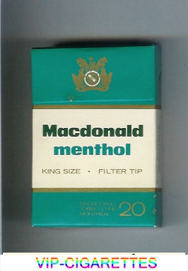 Menthol Macdonald cigarettes hard box