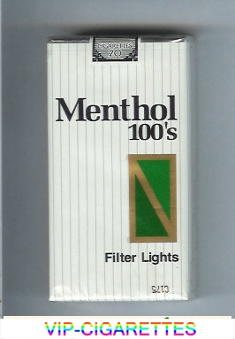 Menthol 100s Filter Lights cigarettes soft box