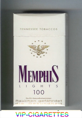 Memphis Lights 100s Tennessee Tobaccos cigarettes hard box