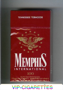 Memphis International 100s Tennessee Tobaccos cigarettes hard box