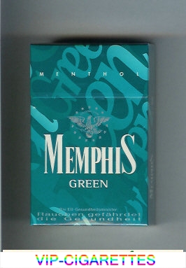 Memphis Green Menthol cigarettes hard box