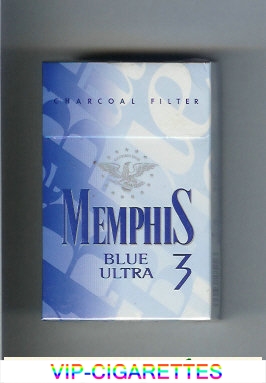 Memphis Blue Ultra 3 Charcoal Filter cigarettes hard box