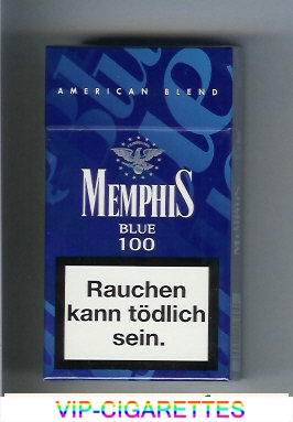 Memphis Blue American Blend 100 cigarettes hard box