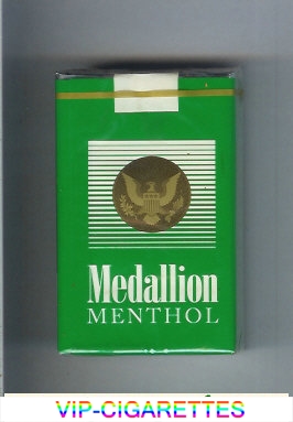 Medallion Menthol green cigarettes soft box