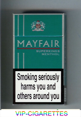 Mayfair Super Kings Menthol 100s cigarettes hard box
