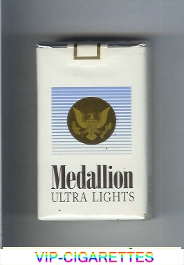 Medallion Ultra Lights cigarettes soft box