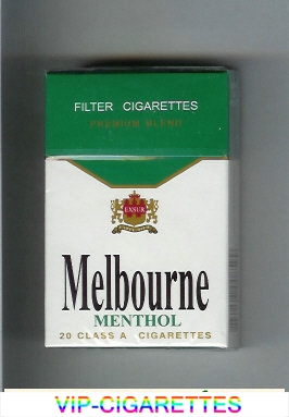 Melbourne Menthol Premium Blend cigarettes hard box