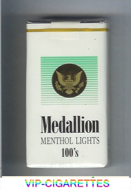 Medallion Menthol Lights 100s cigarettes soft box