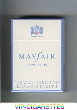 Mayfair Ultra Lights cigarettes hard box