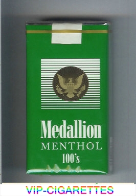 Medallion Menthol 100s green cigarettes soft box