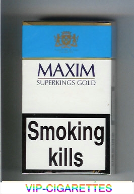 Maxim Gold 100s cigarettes hard box