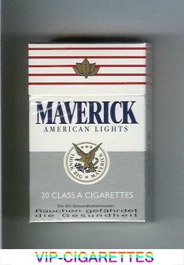 Maverick American Lights cigarettes hard box