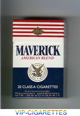 Maverick American Blend cigarettes hard box