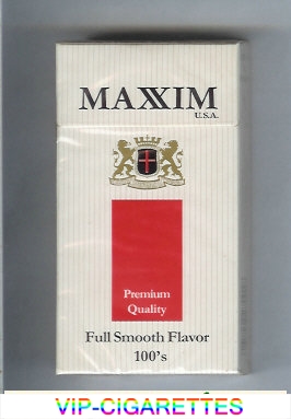 Maxim USA Premium Quality Full Smooth Flavor 100s cigarettes hard box