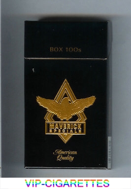 Maverick Specials Box 100s black and gold cigarettes hard box