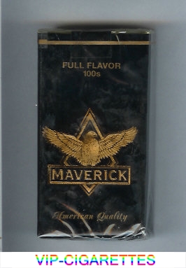 Maverick Full Flavor 100s black and gold cigarettes soft box