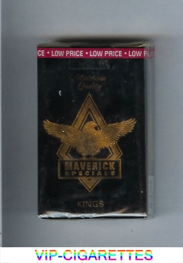 Maverick Specials black and gold cigarettes soft box